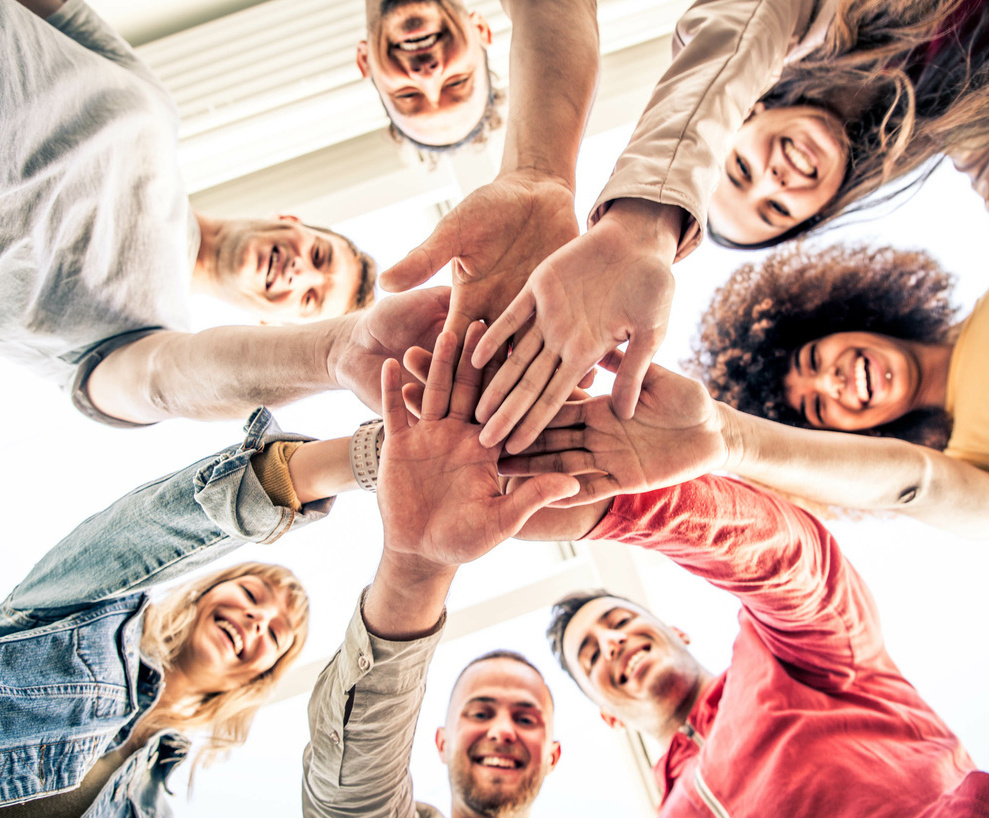 Hands Together Smiling Team Community Young Adult Adobestock 433760081